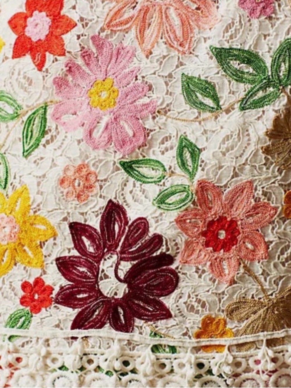 Maeve by Anthropologie Ayaka Embroidered Skirt Floral Multi Size 4 - Picture 4 of 16